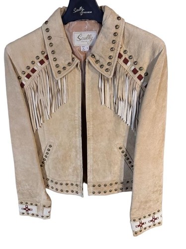 Scully leather wear fringe - leather,